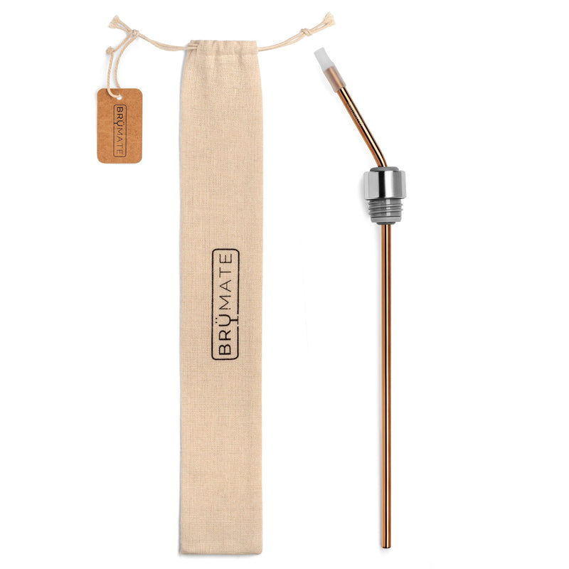 Winesulator TM Infinity Straw | Rose Gold - Easy Desk Fit