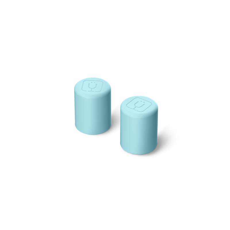 Magnetic Straw Cover | Glacier | 2-Pack - Smooth Storage Backup