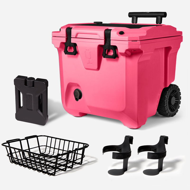 Br Tank 35-Quart Ultimate Day Trip Cooler Bundle | Neon Pink - Party Set