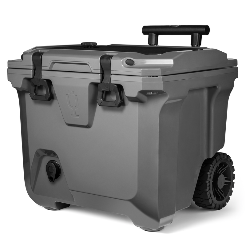 Br Tank 35-Quart Rolling Cooler | Charcoal - Camp Beach Cooler