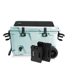 Br Tank 55-Quart Double Drink Holder Cooler Bundle | Blue Agave